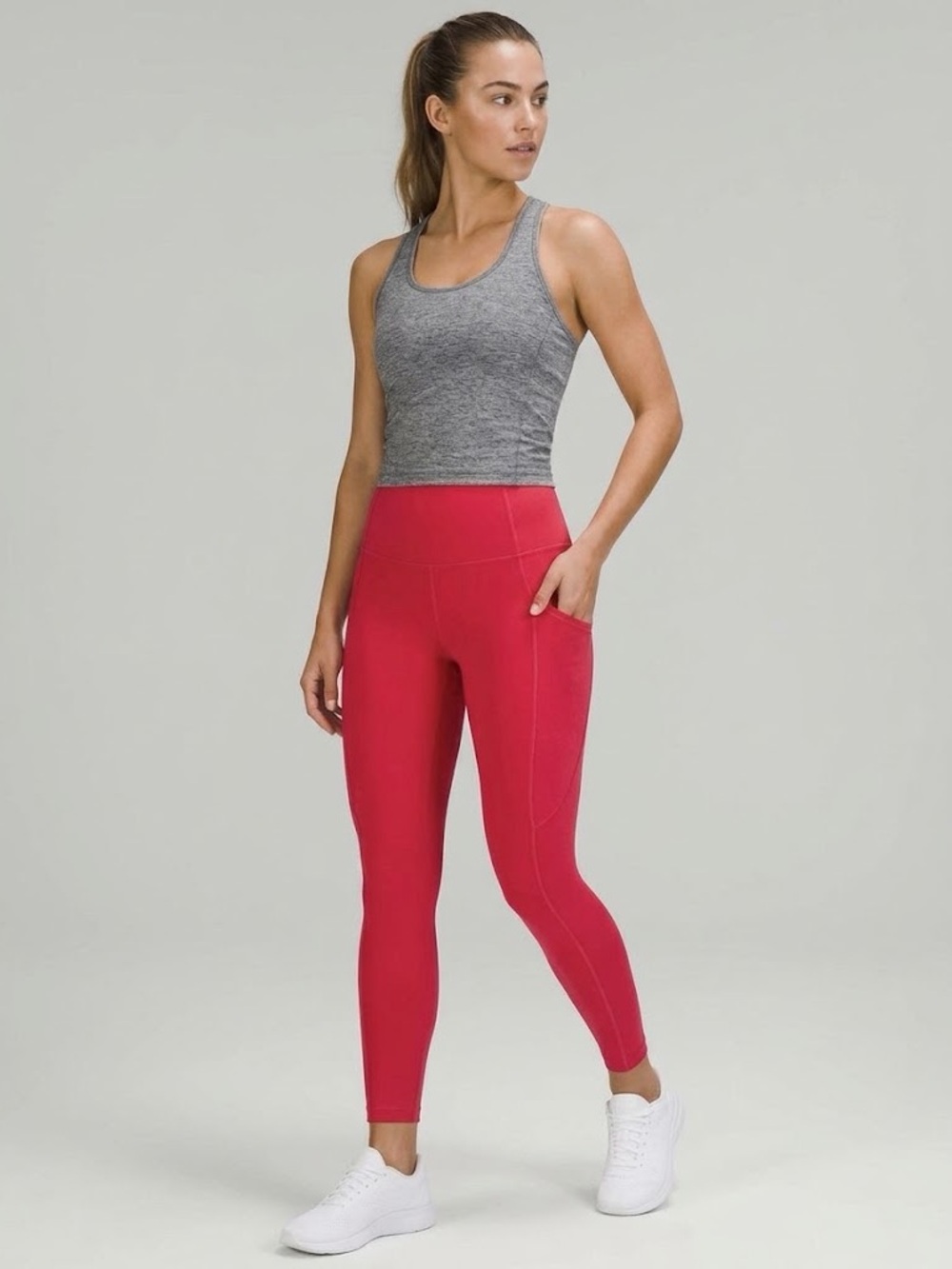 High-Rise Pocket Performance Leggings - Pink